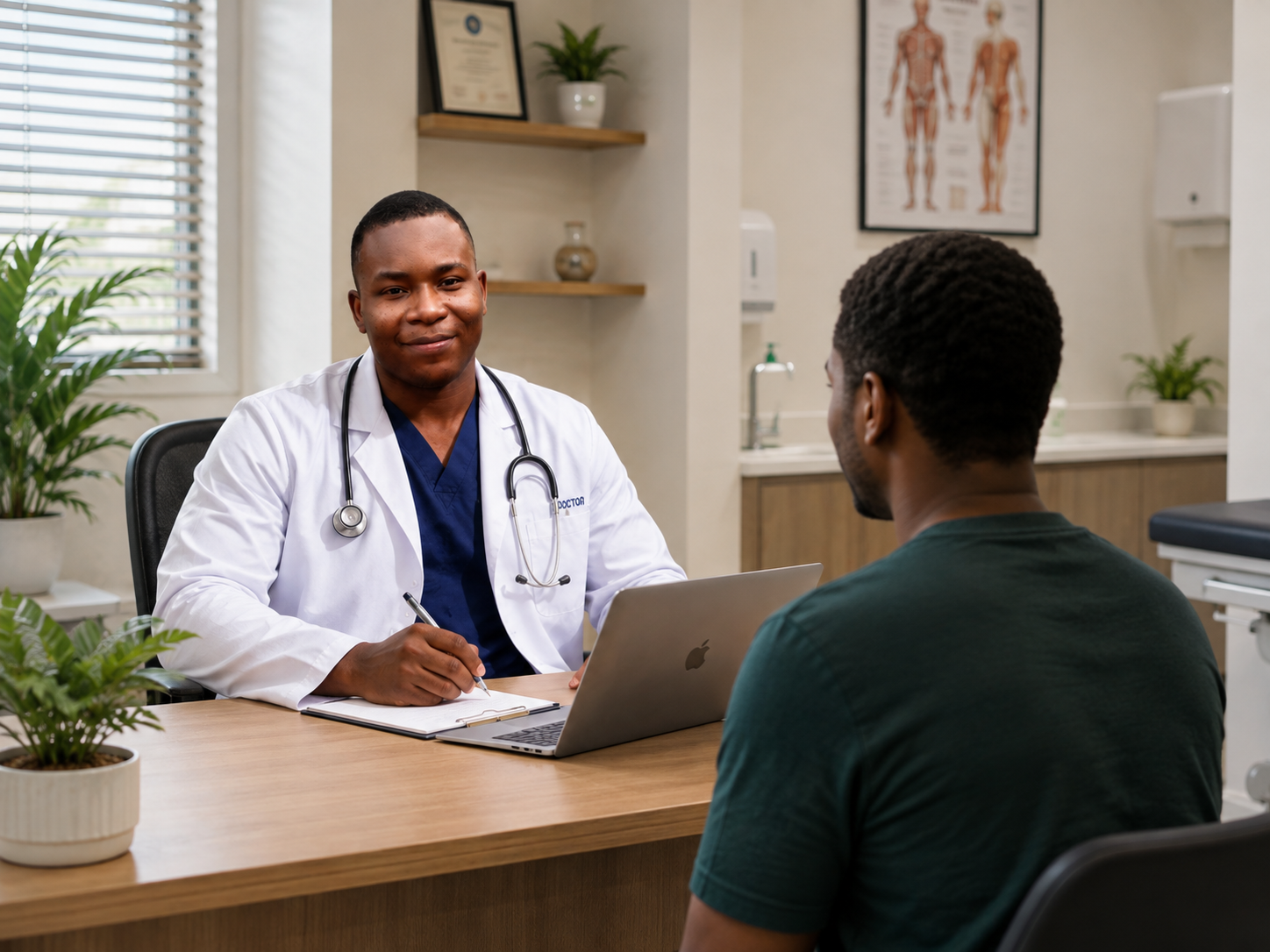 Dr. Westly Ibiese consulting a patient at WESTLY Care